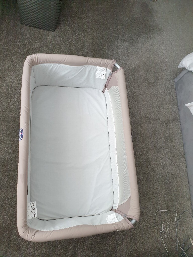 next to me crib dove grey